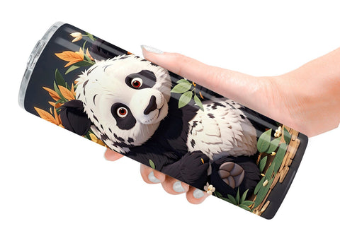 Tumbler Wrap Cute Panda Sublimation artnoy 