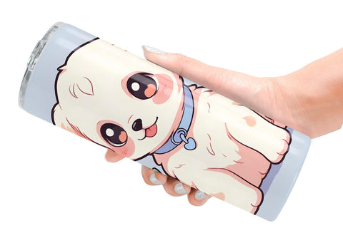 Tumbler Wrap Cute Puppy Illustration Sublimation artnoy 