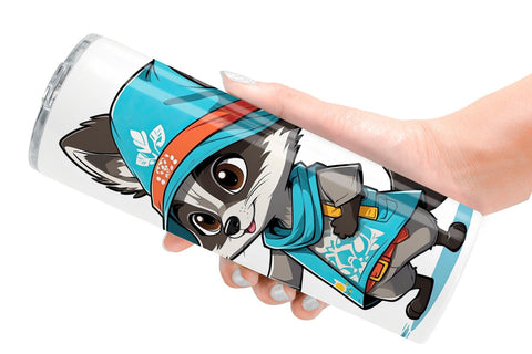 Tumbler Wrap Cute Raccoon Sublimation artnoy 