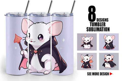 Tumbler Wrap Cute Rat Halloween Sublimation artnoy 