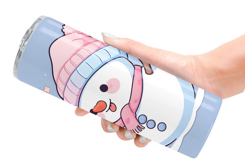 Tumbler Wrap Cute Snowman Illustration Sublimation artnoy 