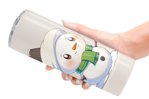 Tumbler Wrap Cute Snowman Sublimation artnoy 