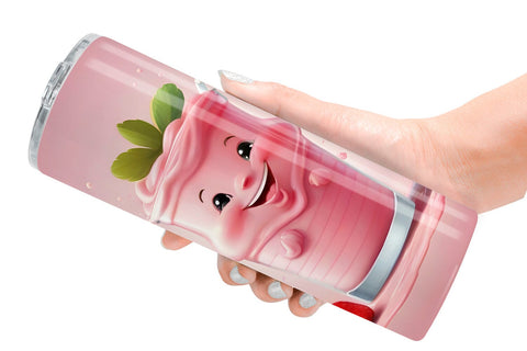 Tumbler Wrap Cute Strawberry Milkshake Sublimation artnoy 