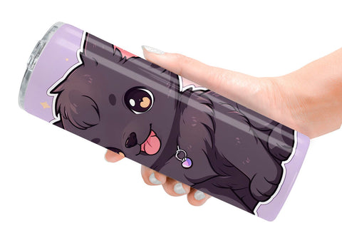 Tumbler Wrap Cute Wolf Halloween Sublimation artnoy 