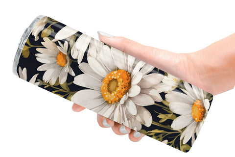 Tumbler Wrap Daisies Pattern Sublimation artnoy 