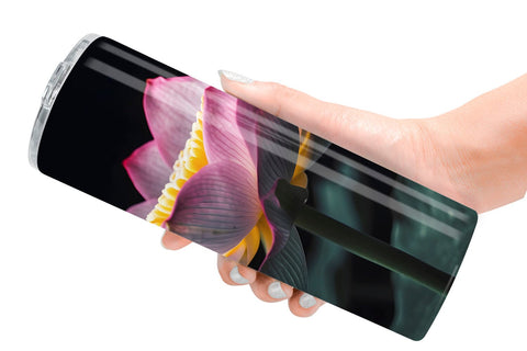 Tumbler Wrap Dark Lotus Flower Sublimation artnoy 