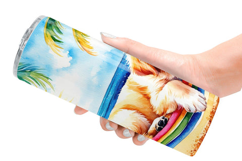 Tumbler Wrap Dog in Summer Hammock Sublimation artnoy 