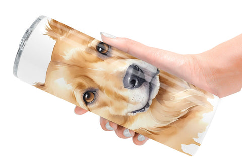 Tumbler Wrap Dog Watercolor Texture Sublimation artnoy 