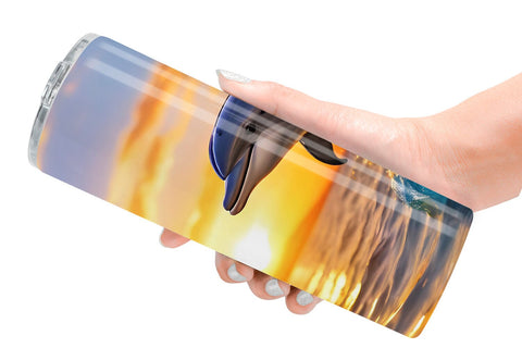 Tumbler Wrap Dolphins and Sunset Sublimation artnoy 