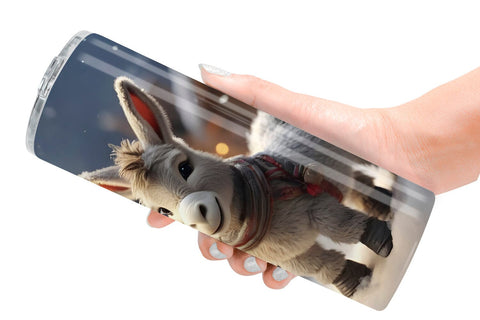 Tumbler Wrap Donkey Christmas Sublimation artnoy 