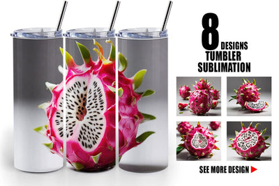 Tumbler Wrap Dragon Fruit Sublimation artnoy 
