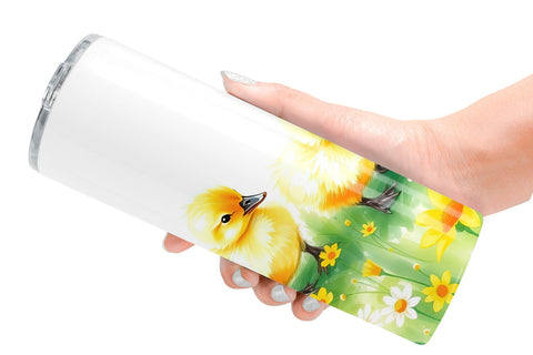 Tumbler Wrap Ducklings in Spring Sublimation artnoy 