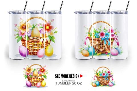 Tumbler Wrap Easter Basket Sublimation artnoy 
