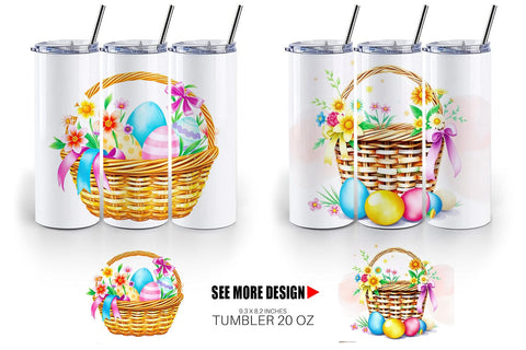 Tumbler Wrap Easter Basket Sublimation artnoy 
