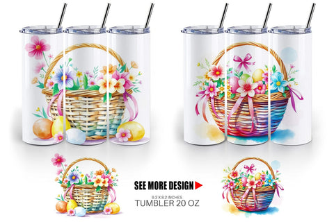 Tumbler Wrap Easter Basket Sublimation artnoy 