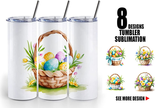 Tumbler Wrap Easter Basket Sublimation artnoy 