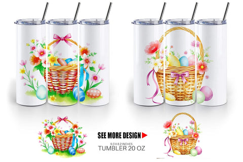 Tumbler Wrap Easter Basket Sublimation artnoy 