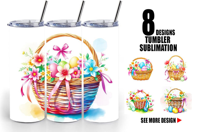 Tumbler Wrap Easter Basket Sublimation artnoy 