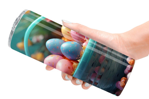 Tumbler Wrap Easter Basket with Eggs Sublimation artnoy 