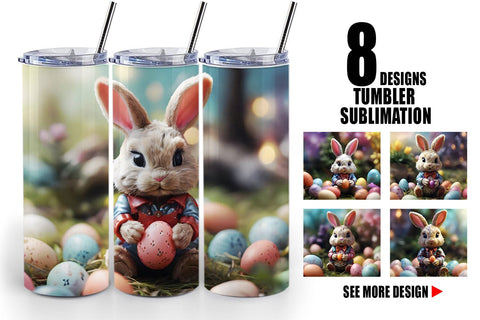 Tumbler Wrap Easter Bunny Sublimation artnoy 