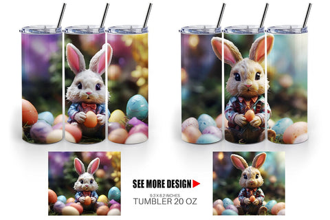 Tumbler Wrap Easter Bunny Sublimation artnoy 