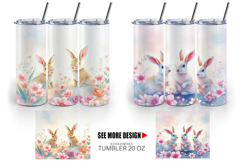 Tumbler Wrap Easter Bunny Sublimation artnoy 