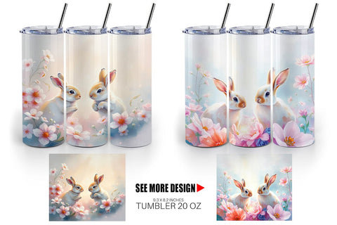 Tumbler Wrap Easter Bunny Sublimation artnoy 