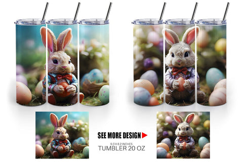 Tumbler Wrap Easter Bunny Sublimation artnoy 