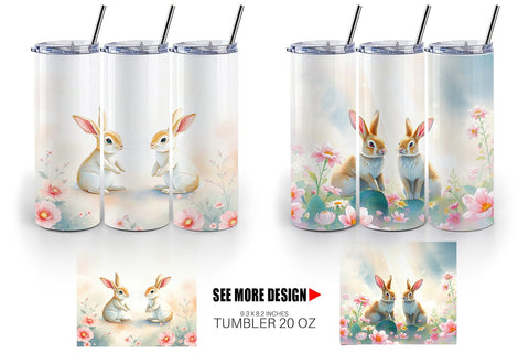 Tumbler Wrap Easter Bunny Sublimation artnoy 