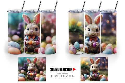 Tumbler Wrap Easter Bunny Sublimation artnoy 