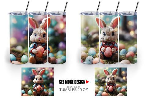 Tumbler Wrap Easter Bunny Sublimation artnoy 