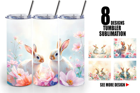 Tumbler Wrap Easter Bunny Sublimation artnoy 