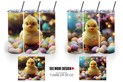 Tumbler Wrap Easter Chick Sublimation artnoy 