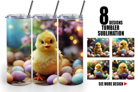 Tumbler Wrap Easter Chick Sublimation artnoy 