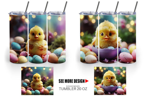 Tumbler Wrap Easter Chick Sublimation artnoy 