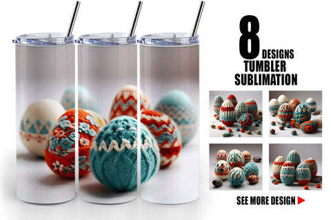 Tumbler Wrap Easter Egg Embroidery Sublimation artnoy 