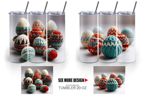 Tumbler Wrap Easter Egg Embroidery Sublimation artnoy 