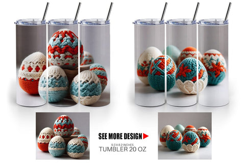 Tumbler Wrap Easter Egg Embroidery Sublimation artnoy 