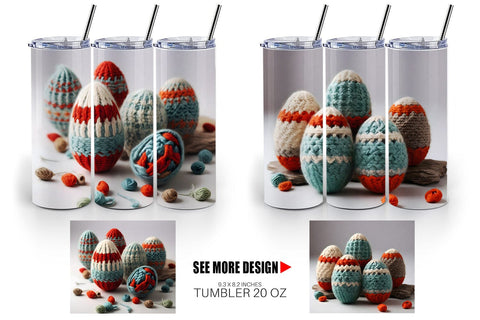Tumbler Wrap Easter Egg Embroidery Sublimation artnoy 