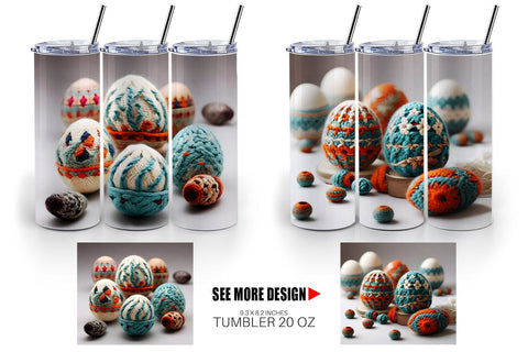 Tumbler Wrap Easter Egg Embroidery Sublimation artnoy 
