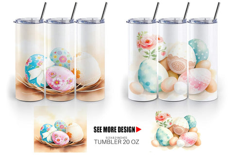 Tumbler Wrap Easter Eggs Sublimation artnoy 