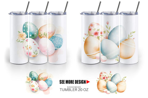 Tumbler Wrap Easter Eggs Sublimation artnoy 