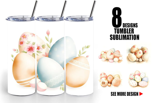 Tumbler Wrap Easter Eggs Sublimation artnoy 