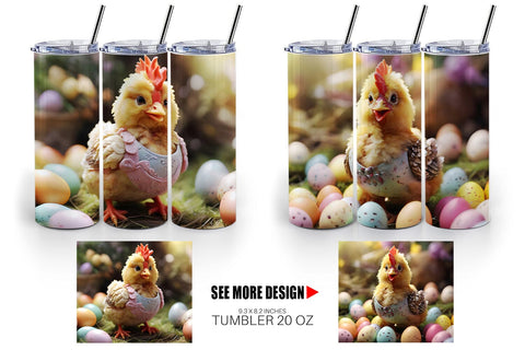 Tumbler Wrap Easter Mother Chicken Sublimation artnoy 