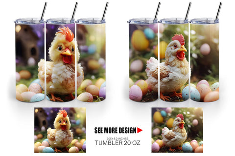 Tumbler Wrap Easter Mother Chicken Sublimation artnoy 