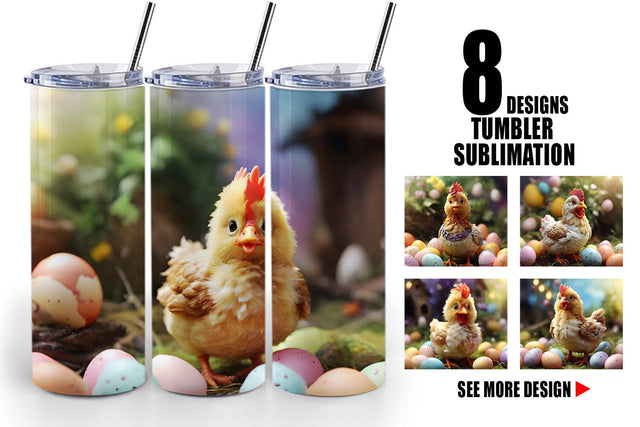 Tumbler Wrap Easter Mother Chicken Sublimation artnoy 