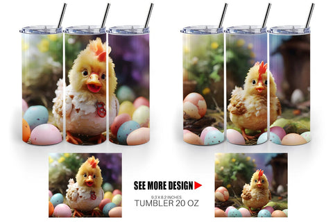 Tumbler Wrap Easter Mother Chicken Sublimation artnoy 