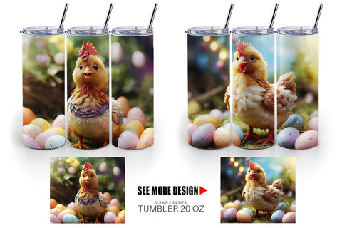 Tumbler Wrap Easter Mother Chicken Sublimation artnoy 