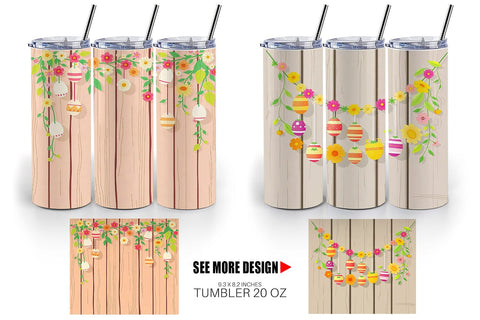 Tumbler Wrap Easter Wood Sublimation artnoy 