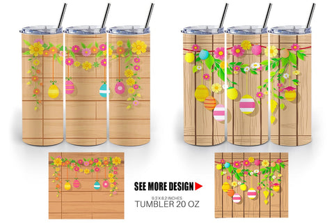 Tumbler Wrap Easter Wood Sublimation artnoy 